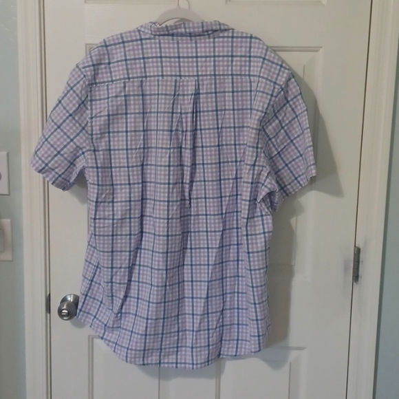 NWT Men's XXL purple & bluish gingham shirt - Picture 2 of 5
